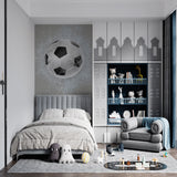 Naklejka dla dzieci Dzień meczu piłki nożnej Piłka nożna Tapeta dla dzieci