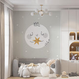 Kids Wall Murals Space Stars Moon Simple Design Wallpaper for Kids