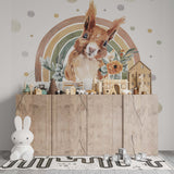 Rainbow Squirrel Wallpaper for Kids Room Decor Woodland Theme Wall Mural