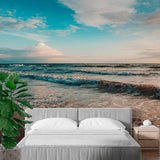 Spokojny Zachód Słońca na Wybrzeżu Tapeta