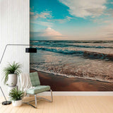 Spokojny Zachód Słońca na Wybrzeżu Tapeta