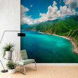 Tapeta Azure Waters and Lush Hills