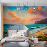 Spokojna nadmorska wieczorna tapeta