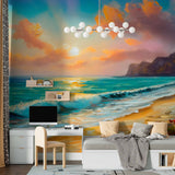 Spokojna nadmorska wieczorna tapeta