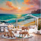 Spokojna nadmorska wieczorna tapeta