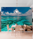 Wibrująca tapeta z koralową laguną