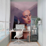 Portret kobiety, fototapeta, podwójna ekspozycja, tapeta artystyczna