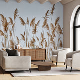 Reeds Wallpaper Nature-Inspired Wall Mural Decor Organic Texture