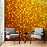 Ciepła Złota Przestrzenna Tapeta