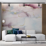 Tapeta z 3D wyciętym wzorem kwiatu