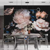 Tapeta z 3D wyciętym wzorem kwiatu