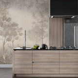 Tapeta z 3D wyciętym wzorem kwiatu