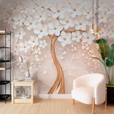 Tapeta Biała Płatkowa Harmonia