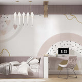 Tapeta z 3D wyciętym wzorem kwiatu