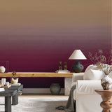 Custom Abstract Wall Mural Horizon Brown Wine Gradient Wallpaper