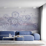 Delicate Dandelion Seed Head Wall Mural - Soft Pastel Watercolor Style - Calming Floral Wallpaper for Bedroom, Living Room, or Nursery