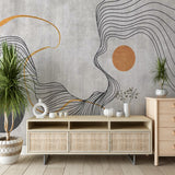 Tapeta z 3D wyciętym wzorem kwiatu