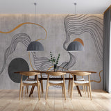 Tapeta z 3D wyciętym wzorem kwiatu