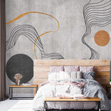 Tapeta z 3D wyciętym wzorem kwiatu