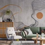 Tapeta z 3D wyciętym wzorem kwiatu