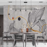 Tapeta z 3D wyciętym wzorem kwiatu