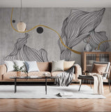 Tapeta z 3D wyciętym wzorem kwiatu