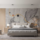 Tapeta z 3D wyciętym wzorem kwiatu