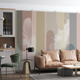 Tapeta z 3D wyciętym wzorem kwiatu