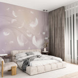 Tapeta z 3D wyciętym wzorem kwiatu