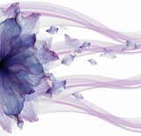 Żywa fioletowa fototapeta z kwiatami Fioletowe płatki Abstrakcyjna tapeta