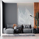 Serenowe Białe Liliowe Liście Tapeta