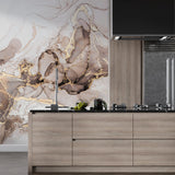 Tapeta z 3D wyciętym wzorem kwiatu