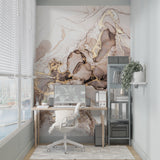 Tapeta z 3D wyciętym wzorem kwiatu