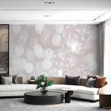 Tapeta z delikatnym blaskiem dmuchawca