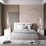 Tapeta na wymiar: Blush Pink Almond Blossom Tapeta Wiosenna Gałąź