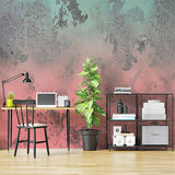 Abstrakcyjna teksturowana ściana z wyblakłymi różowymi i niebieskimi gradientowymi fototapetami