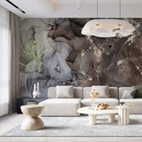 Tapeta z 3D wyciętym wzorem kwiatu