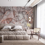 Pink Grey Marble Wallpaper Abstract Wall Mural Decor Modern Design