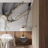 Tapeta z 3D wyciętym wzorem kwiatu