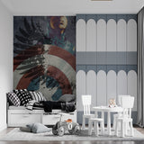 Tapeta z 3D wyciętym wzorem kwiatu