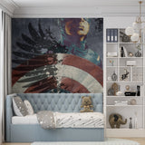 Tapeta z 3D wyciętym wzorem kwiatu