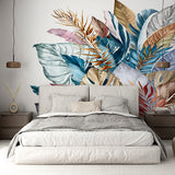 Colorful Exotic Leaves Botanical Wallpaper Tropical Wall Mural