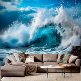 Tapeta: Burzliwe wody i skaliste brzegi