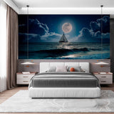 Tapeta Żeglowanie pod Pełnią Księżyca