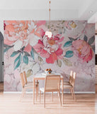 Romantyczna tapeta z kwiatowym wzorem