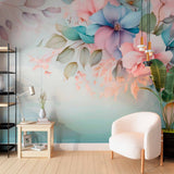 Tapeta w pastelowej kwiatowej elegancji