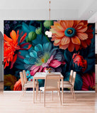 Wibrująca Kwiatowa Symfonia Tapeta