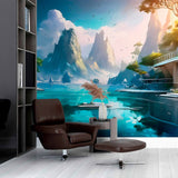 Tapeta z rajem na wyspie fantazji