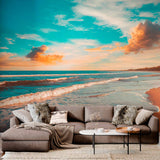 Spokojny Zachód Słońca na Wybrzeżu Tapeta