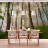 Spokojne mgliste drzewa tapeta